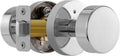Polished Chrome Privacy Door Knob - Modern Keyless Interior Lock