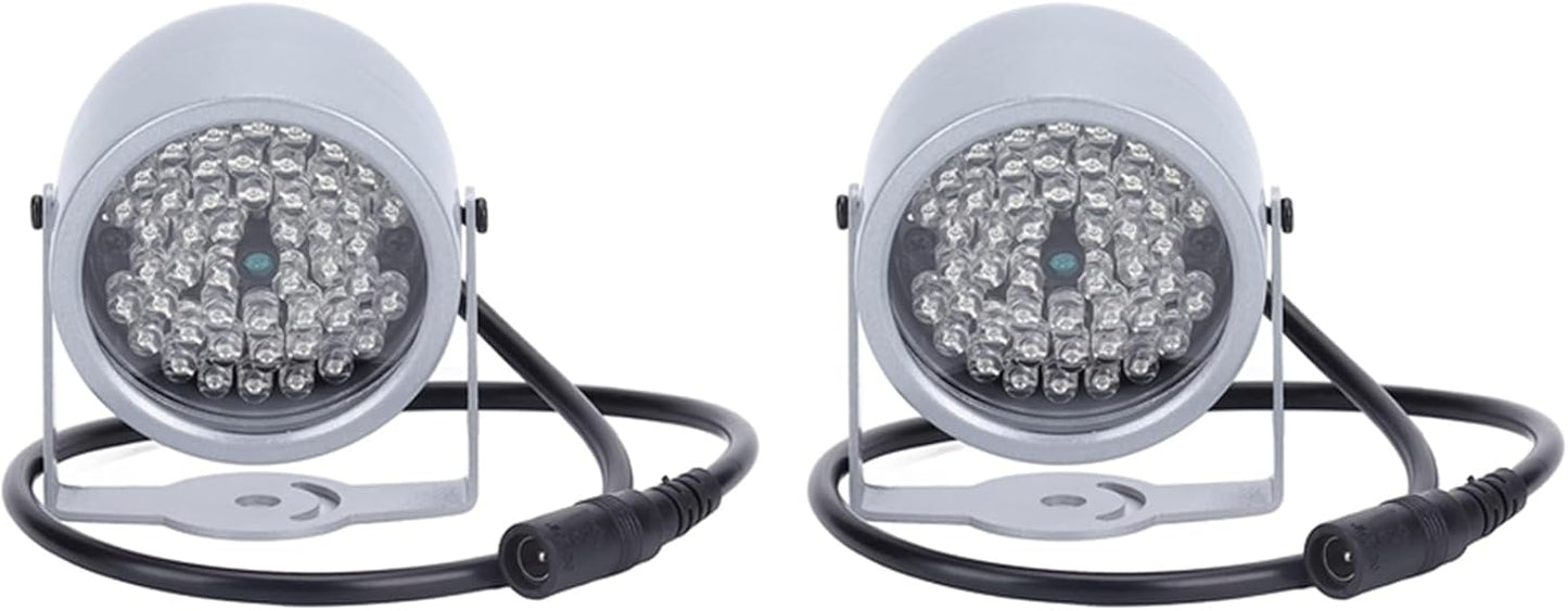 2X IR Illuminators for Night Vision with 48 LED Waterproof Lamp