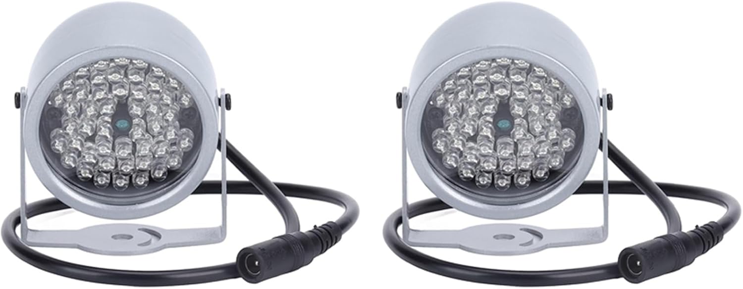 2X IR Illuminators for Night Vision with 48 LED Waterproof Lamp