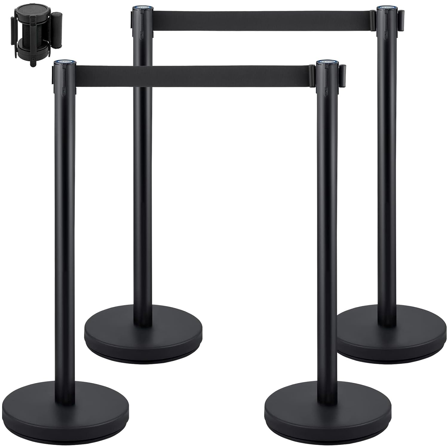 VEVOR Crowd Control Stanchion Set with Retractable Belt System