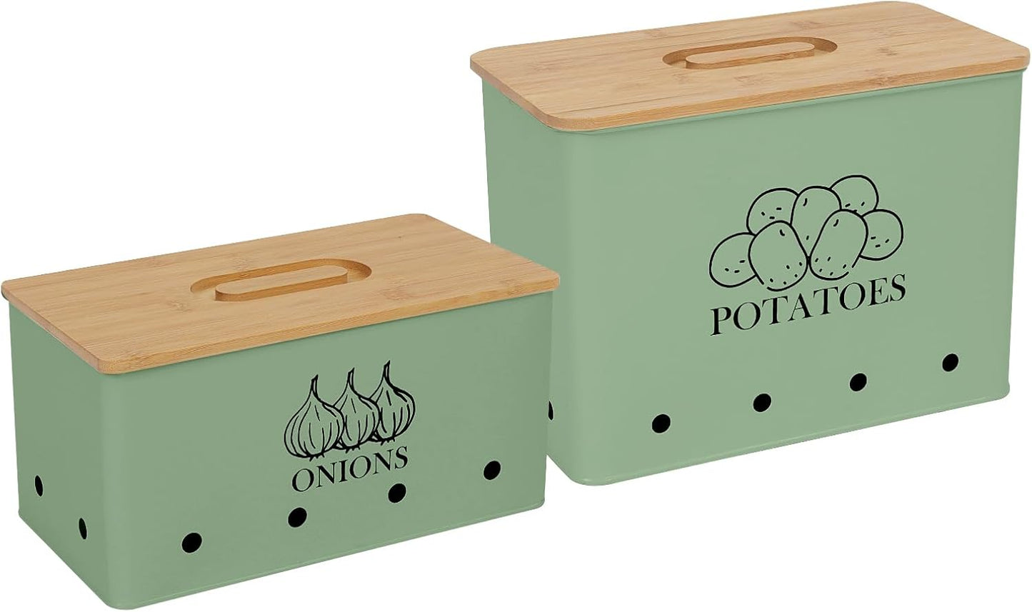 Potato Onion Kitchen Storage Canisters for Fresh Vegetables