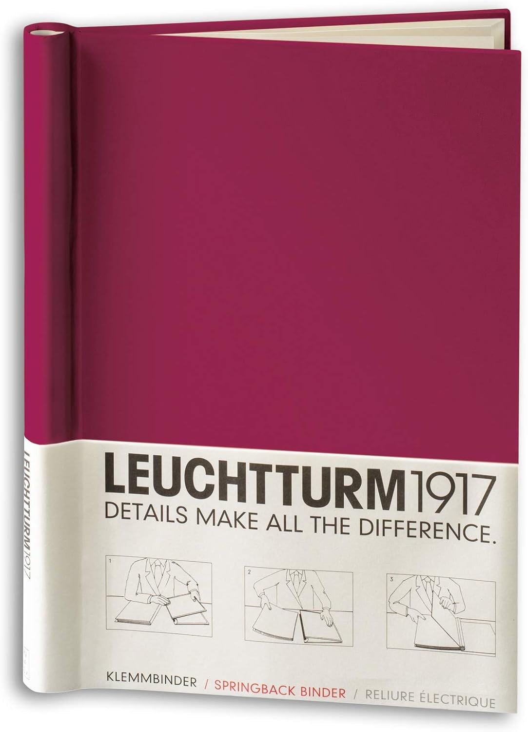 LEUCHTTURM1917 PEKA Springback Binder in Port Red for 150 Sheets