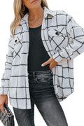 AUTOMET Womens Flannel Shacket Button Down Shirt Jacket - Cozy Fall