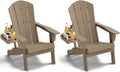 Adirondack Chair Set of 2 - Weather Resistant Folding Patio Chairs