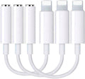 3 Pack Lightning to 3.5 mm Headphone Jack Adapter - MFi Certified