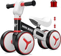 Baby Balance Bike for 1 Year Old - Adjustable 4-Wheel Toddler Bike