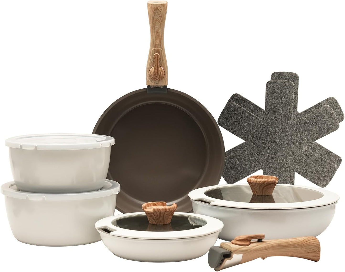 ZHANG XIAO QUAN Pots and Pans Set - 13PCS Non Stick Cookware