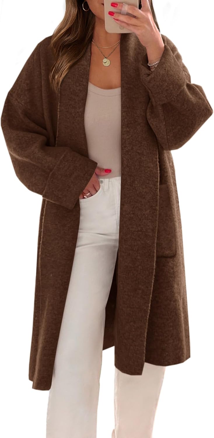 Saodimallsu Womens Long Cardigans Oversized Chunky Knit Coatigan