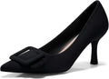 Closed Pointed Toe Pumps Stiletto High Heels - Elegant 3in Kitten Heel