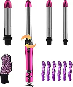 3 in 1 Auto Rotating Curling Iron for Beach Wave Curls