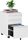 MIIIKO 3 Drawer File Cabinet on Wheels for Home Office Use