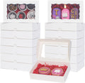RomanticBaking 100 Pack White 7 x 4 3/8 x 1 1/2in Cookies Boxes