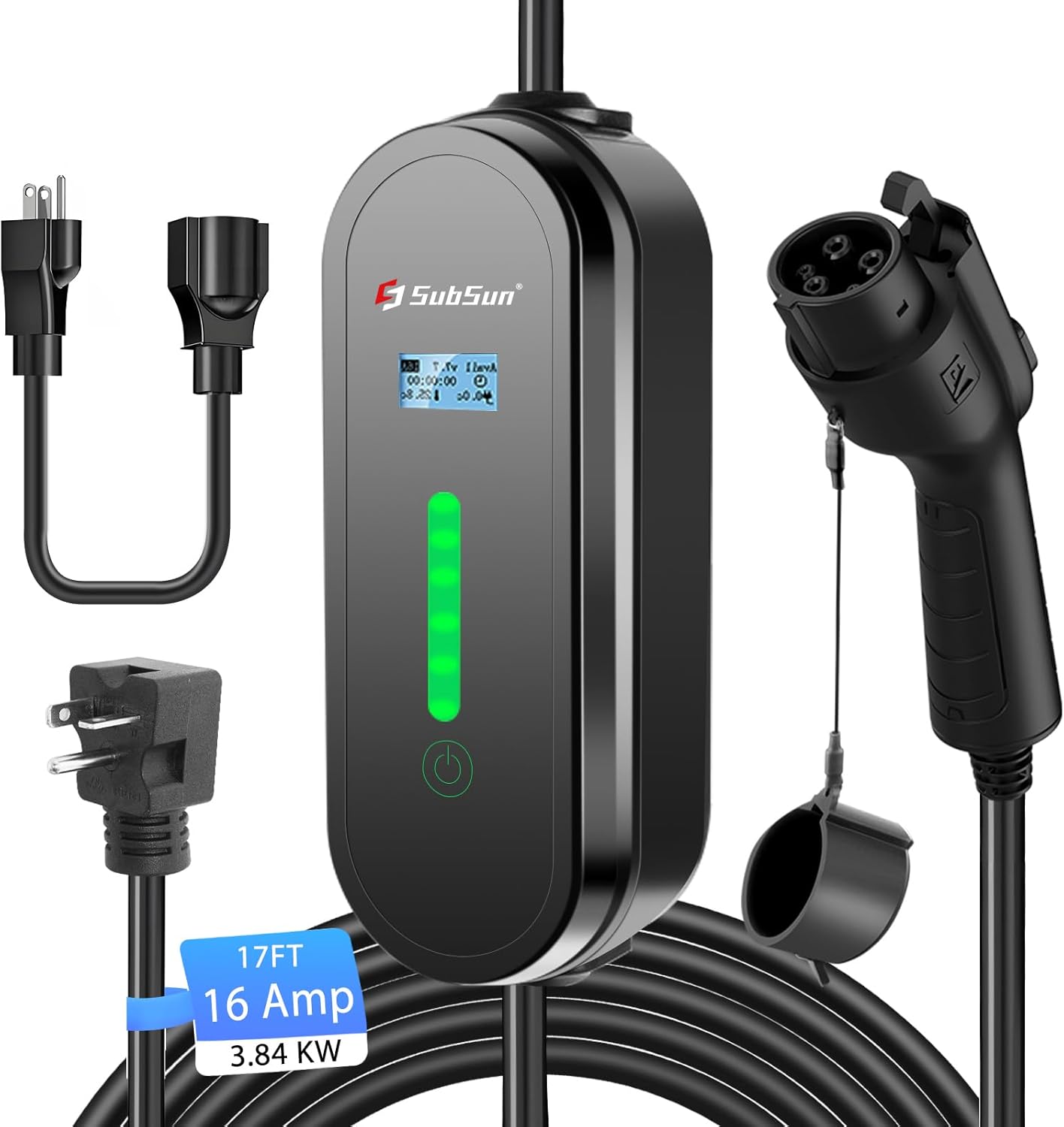 SubSun Portable Level 1&2 EV Charger - Efficient Charging Anywhere