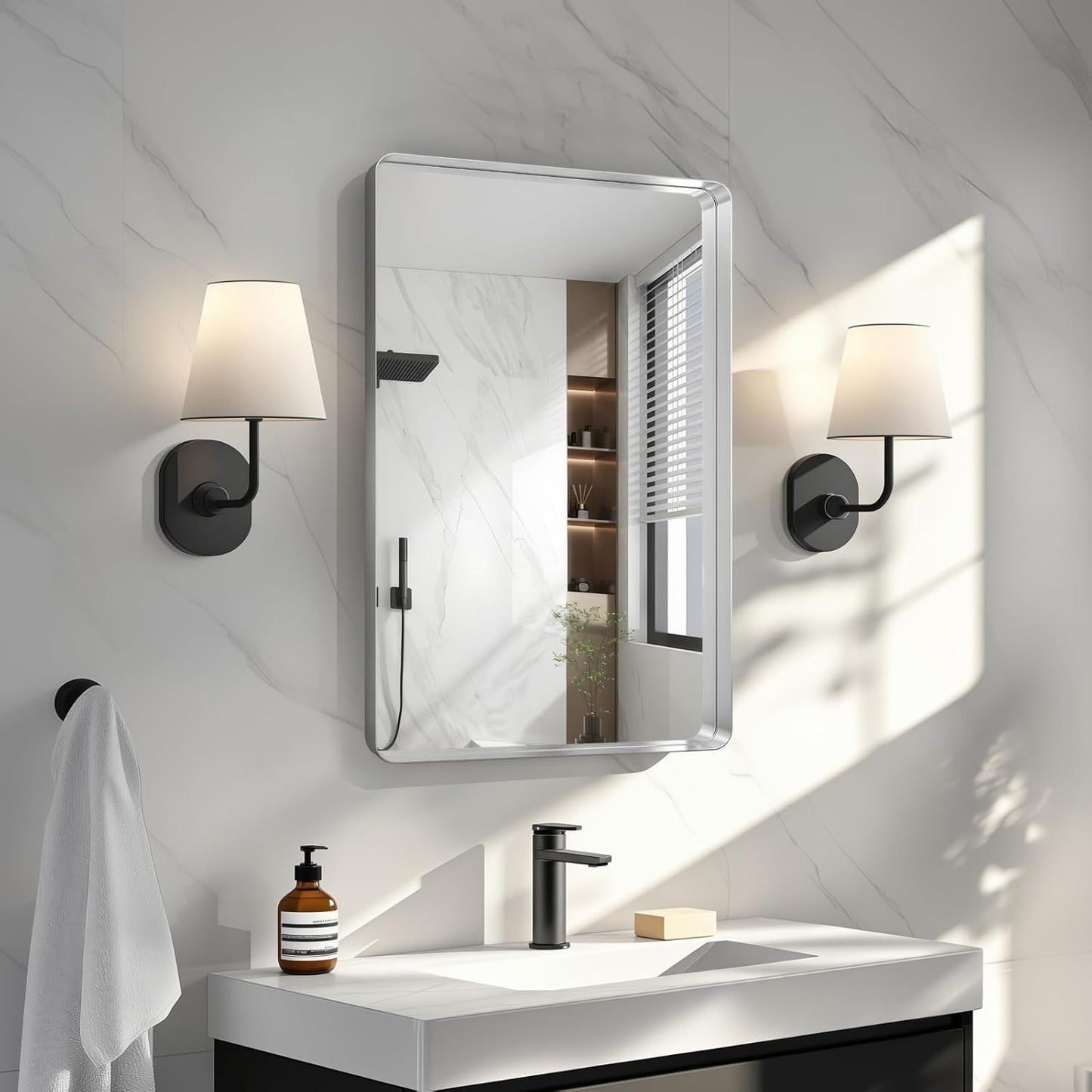 30x20 Bathroom Vanity Mirror - Durable Aluminum Frame, Anti-Rust