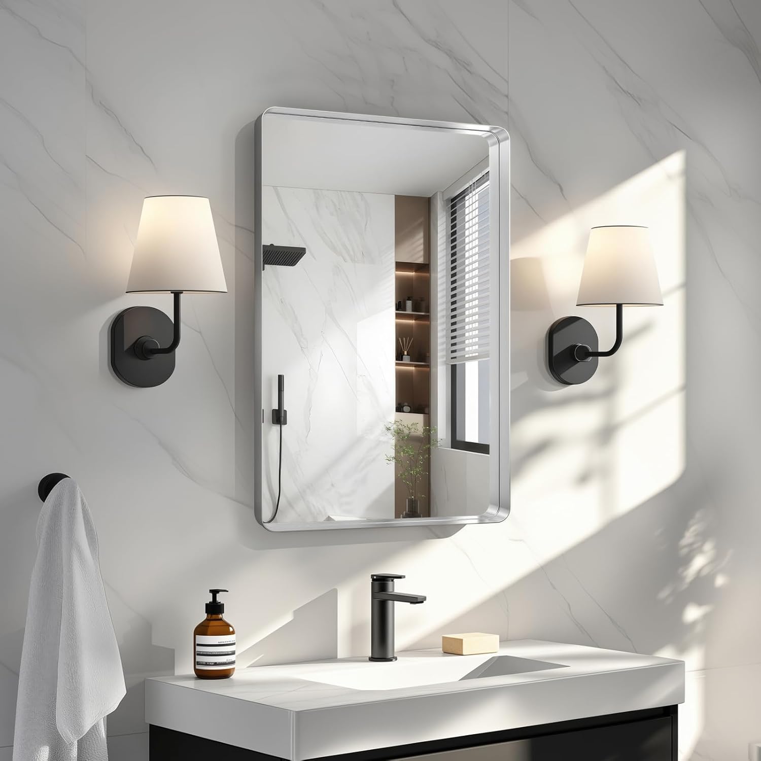 30x20 Bathroom Vanity Mirror - Durable Aluminum Frame, Anti-Rust