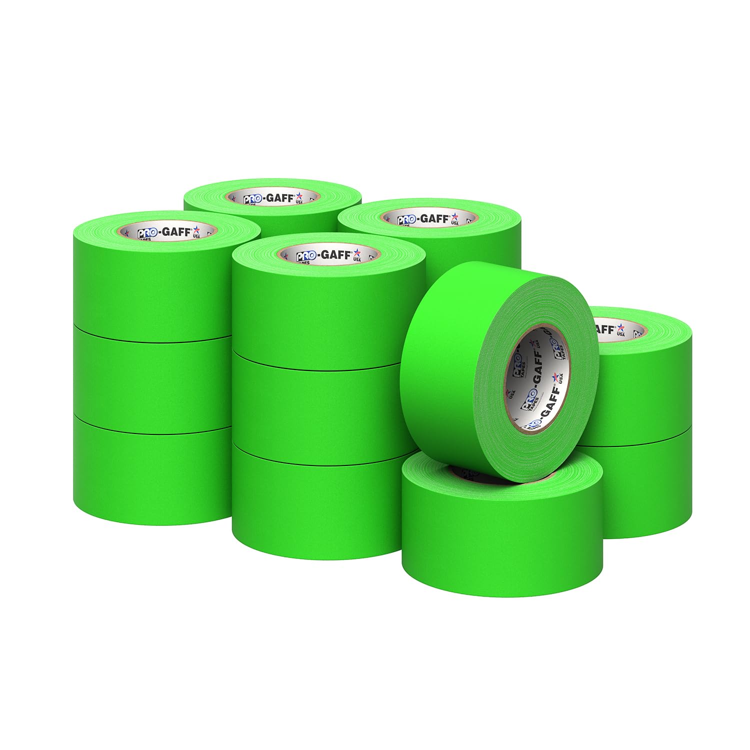 3 in Pro Gaff Gaffers Tape 50 Yards Fluorescent Green Matte