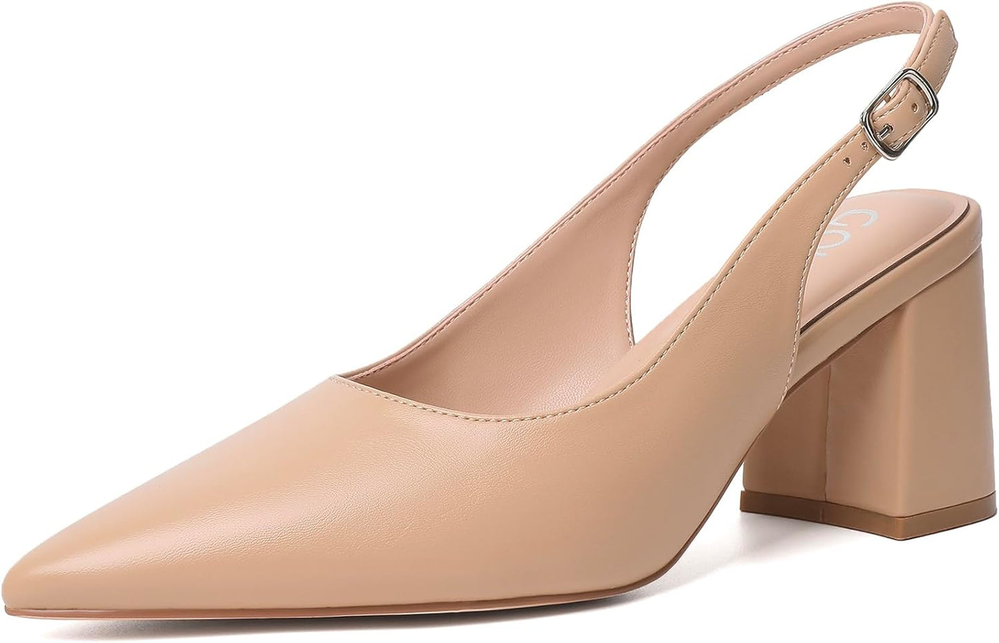 Mostrin Block Slingback Heels for Women - Chic Office Pumps