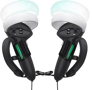 KIWI design Controller Grips for Quest 2 with Knuckle Straps