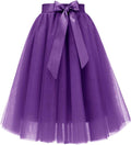 Bridesmay Women's Knee Length Tulle Skirt - Flowy 6-Layer Tutu