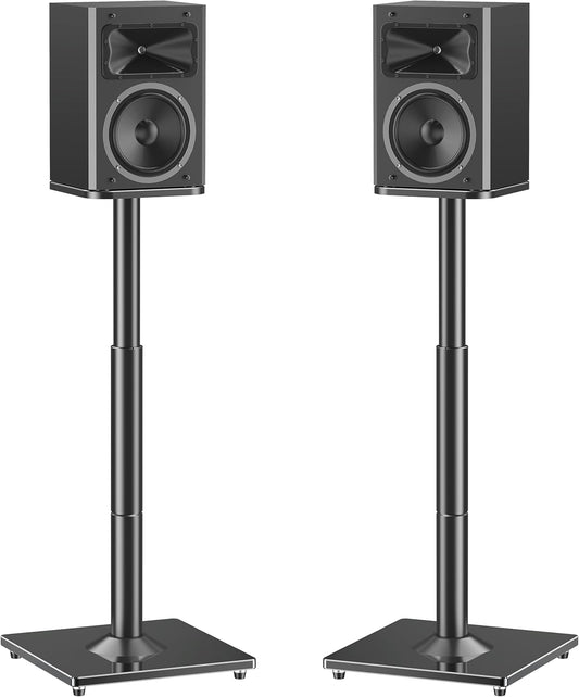 Adjustable Height Speaker Stands - Hold Large Speakers Securely