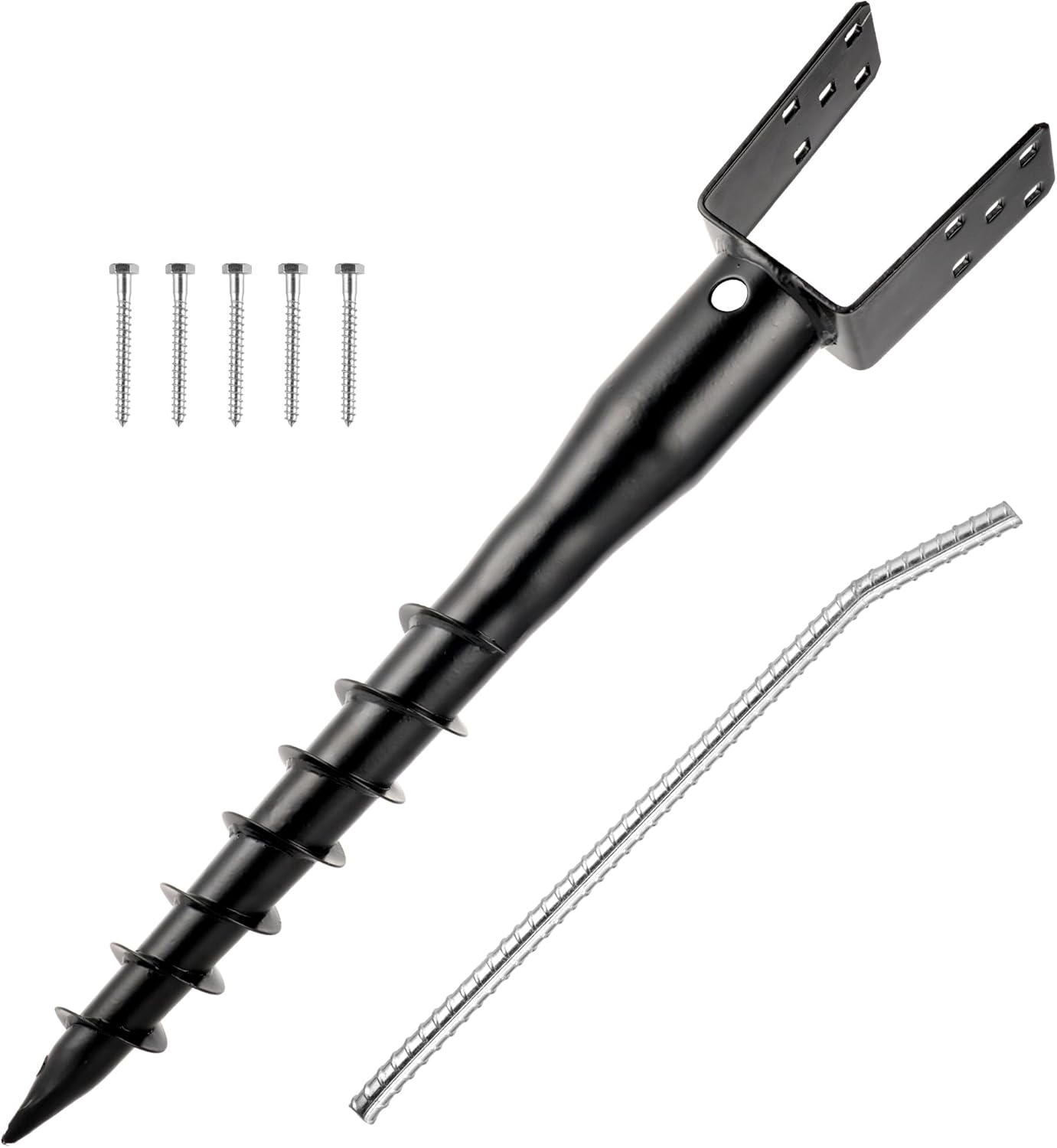 No Dig Ground Screw Anchor for 4x4 Wood Posts - Heavy Duty