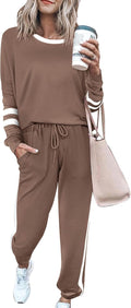 Women 2 Piece Lounge Tracksuit Set - Comfortable Travel Jogger