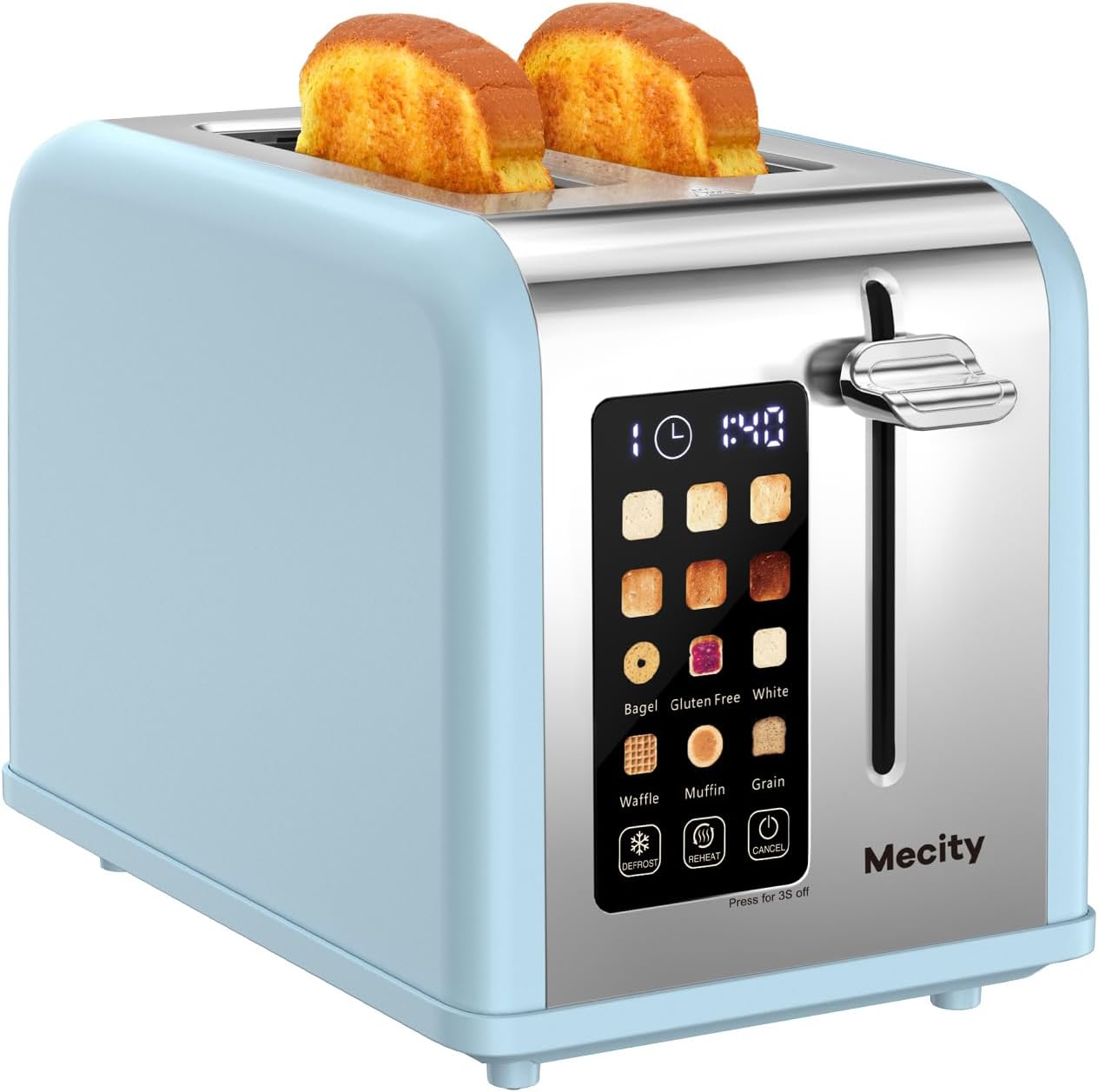 Mecity 2 Slice Touch Screen Toaster for Perfect Toasting