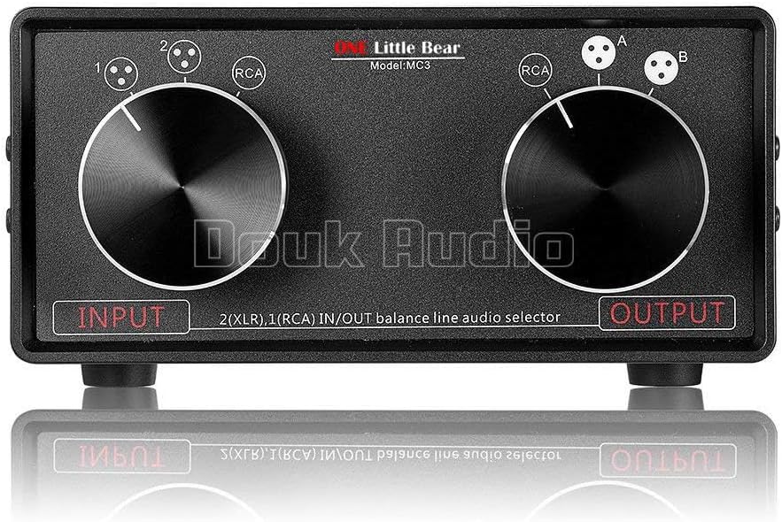 MC3 XLR Balanced/RCA Converter Audio Selector Splitter Box