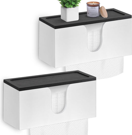 Solid Wood Paper Towel Dispenser for Kitchen and Bathroom Use