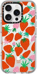 Clear iPhone 16 Pro Case Strawberries - Not Yellowing, 6.6 ft Drop