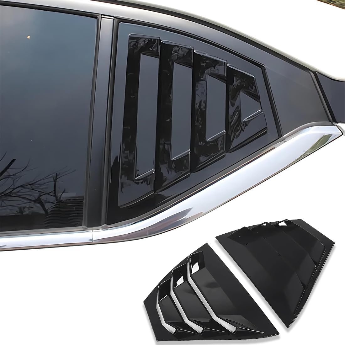 2Pcs Rear Side Window Louvers for Nissan Sentra 2020-2025