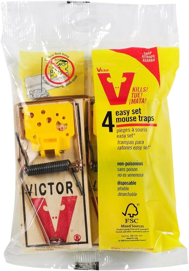Quick Kill: Victor Easy Set Mouse Trap (4 Pack)