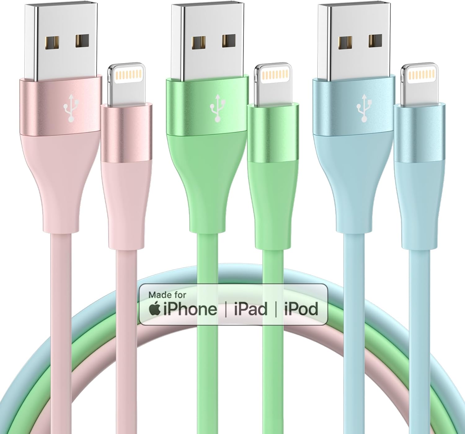 Fast Charge 10FT iPhone Lightning Cable 3Pack - MFi Certified