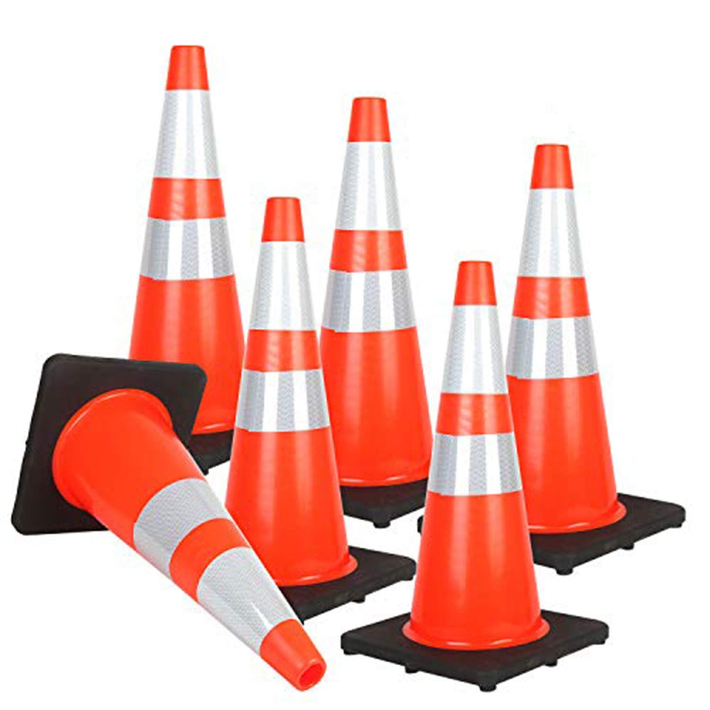 Reliancer 18PCS 28in Traffic Cones for Safety and Visibility