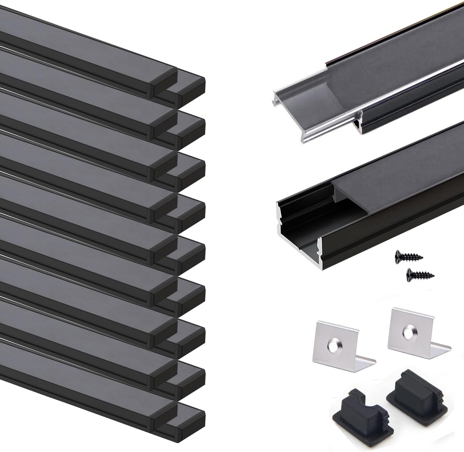 VST 20pack 3.3ft LED Channel for Easy Installation and Use