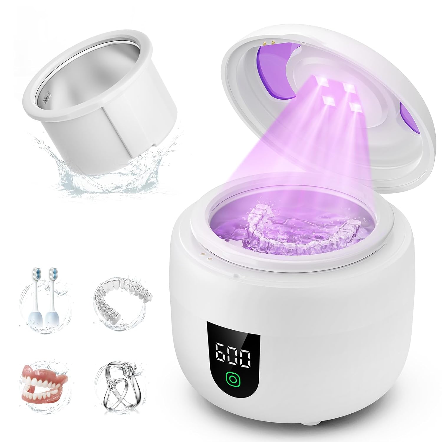 Ultrasonic Retainer Cleaner Machine with Removable Inner Tank
