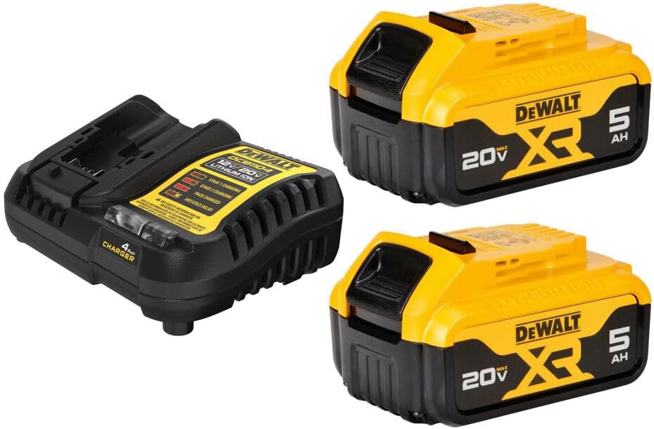 DEWALT 20V MAX Battery Charging Kit - 2 Pack, 5Ah