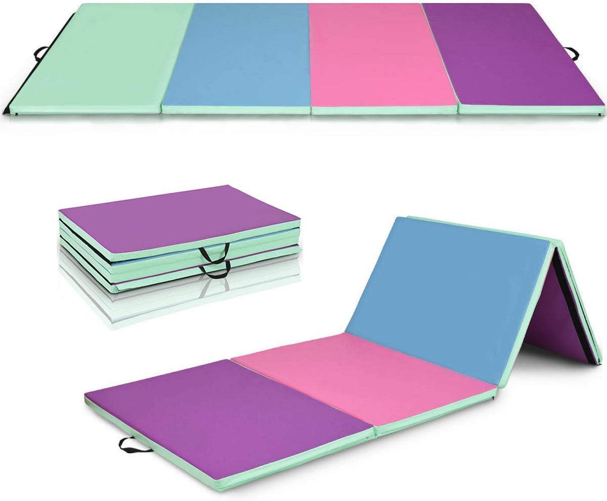 Giantex 4ftx10ftx2ft Gymnastics Mat for Yoga, Cheerleading & More