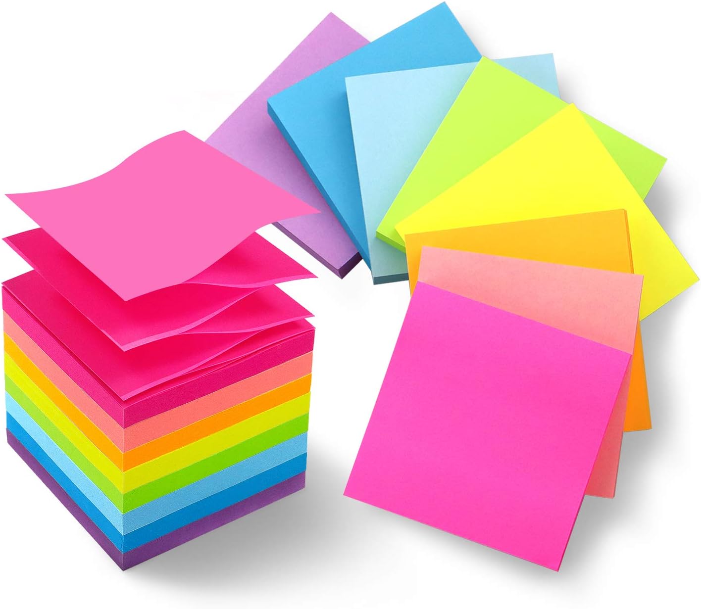 Vibrant 3x3 Sticky Notes - Super Adhesive!
