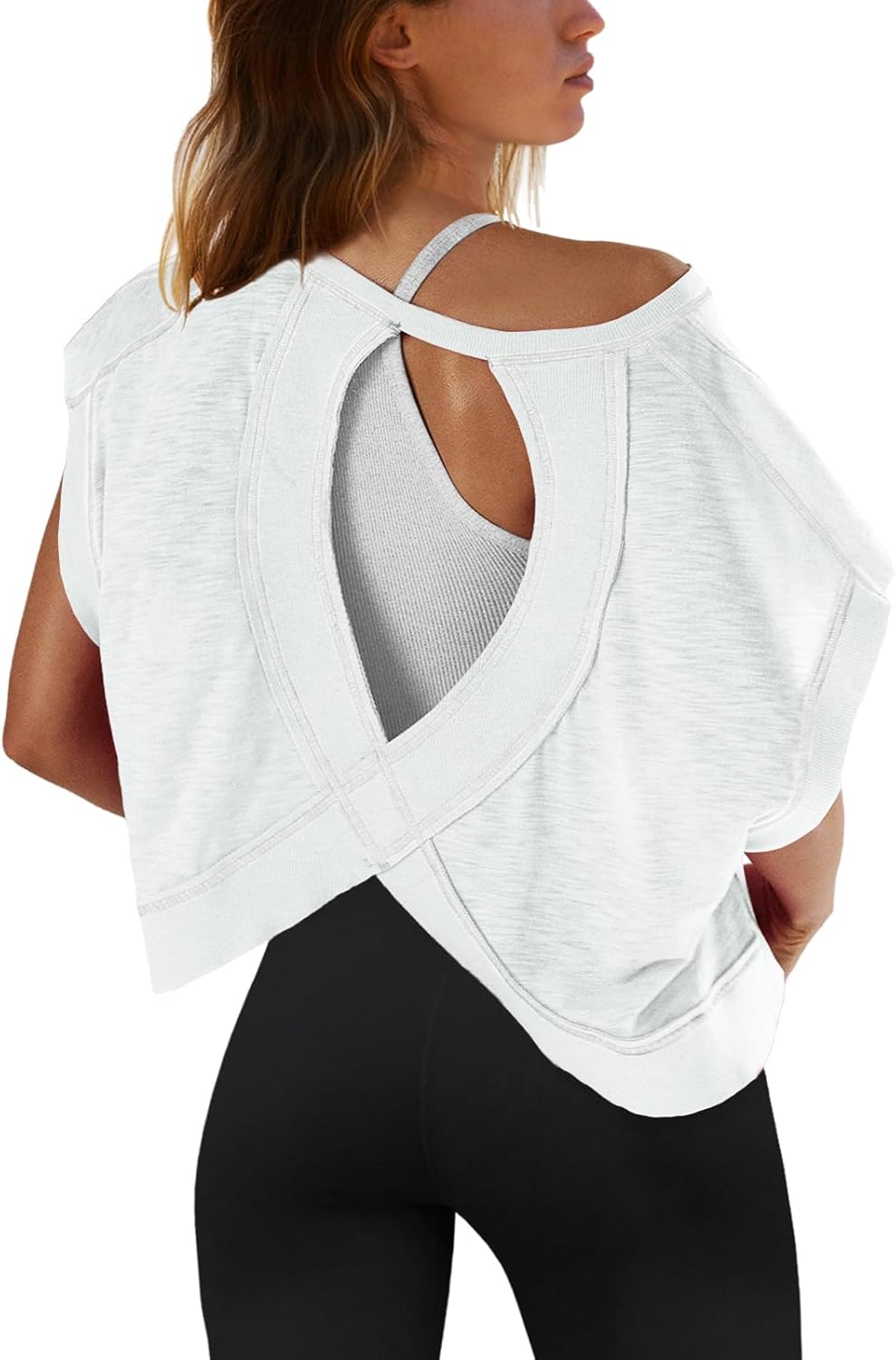 SENSERISE Open Back Workout Top: Stay Stylish & Cool!