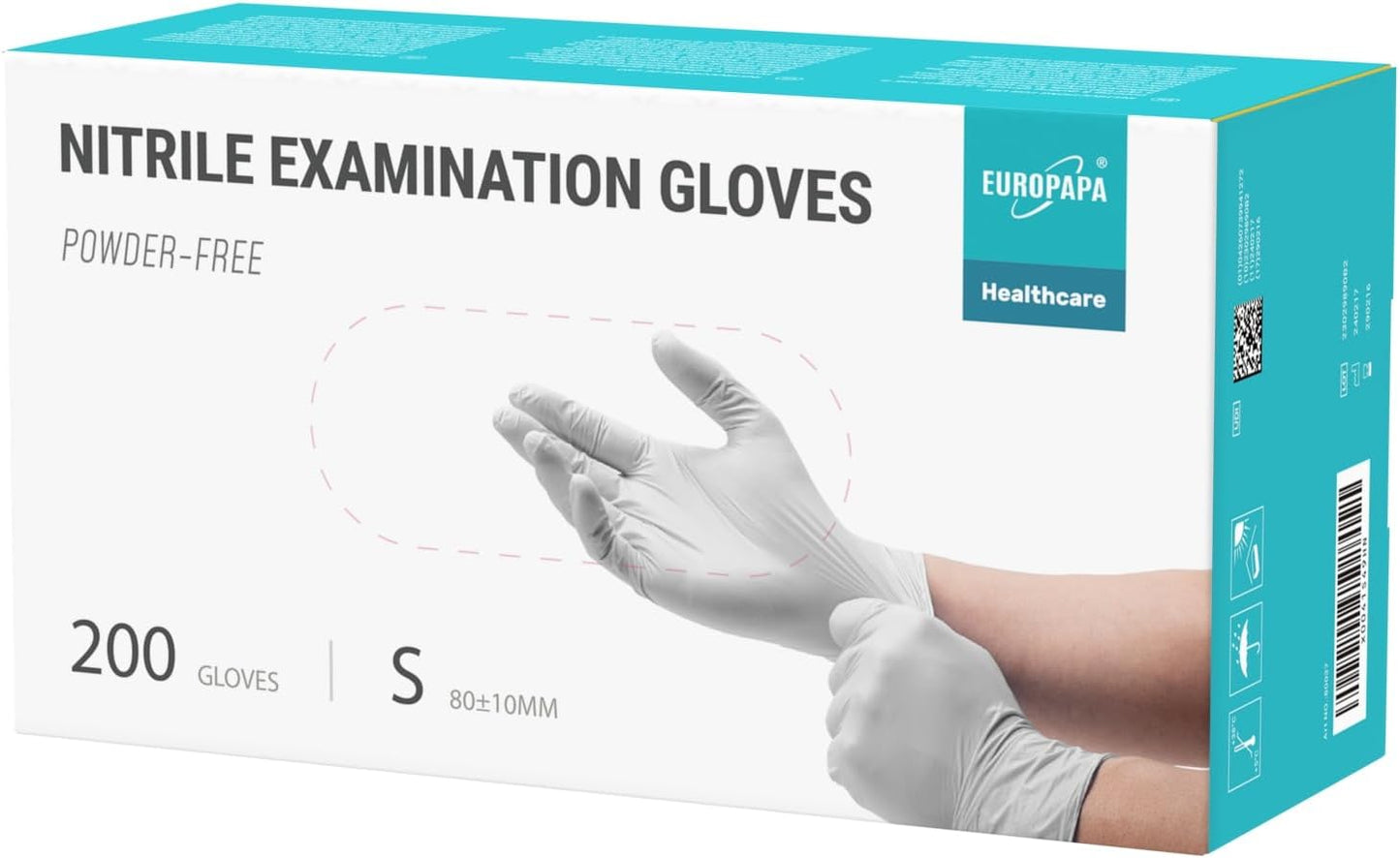 EUROPAPA Nitrile Gloves 200 Pack: Maximum Protection