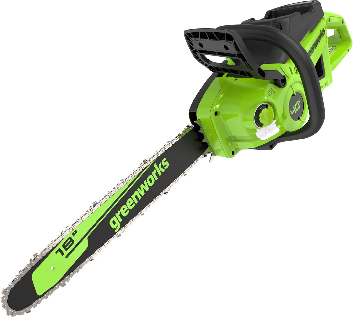 Greenworks 40V 18in Brushless Cordless Chainsaw for Pruning