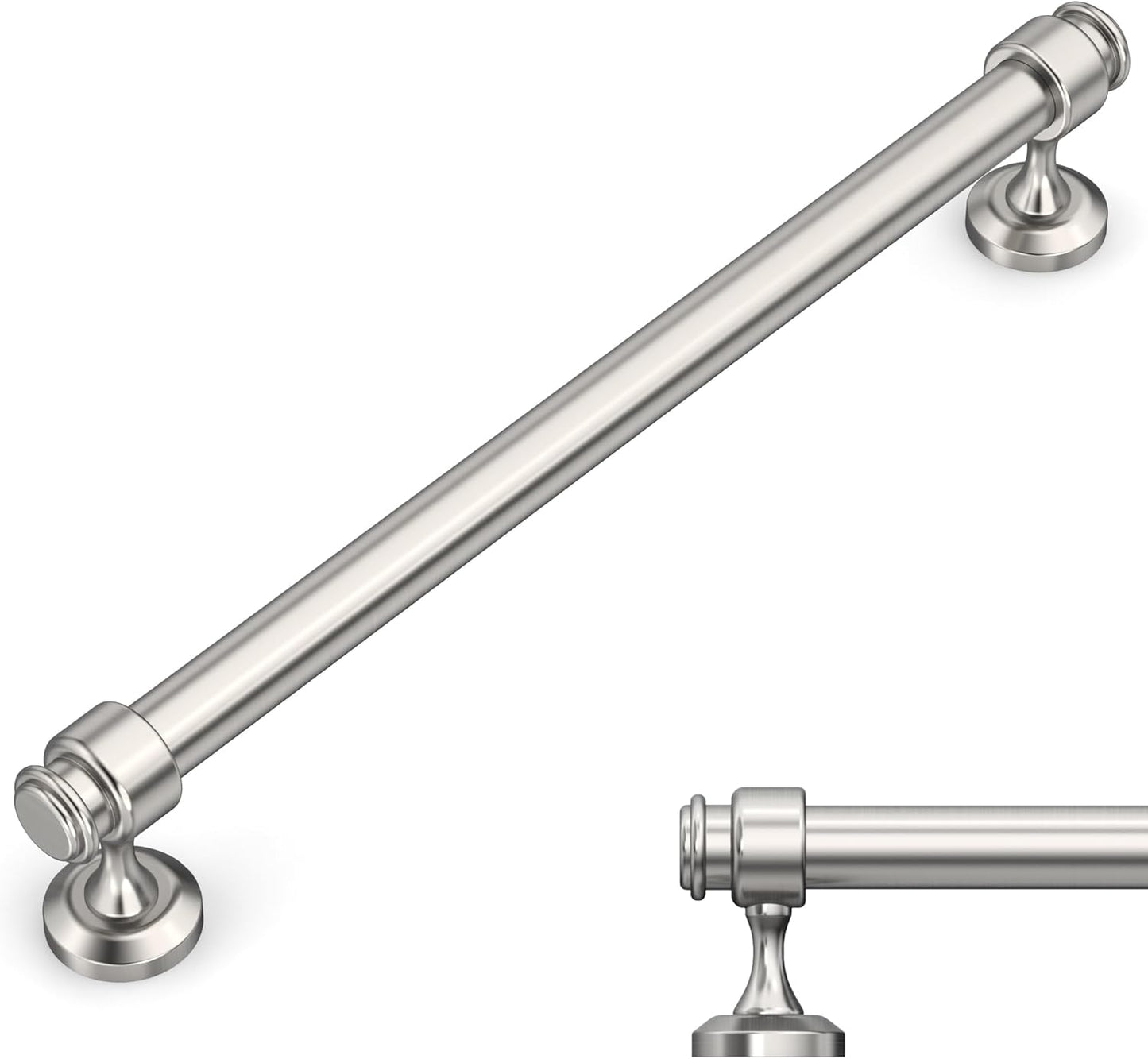 Amerdeco 10 Pack Brushed Satin Nickel Cabinet Pulls for Home