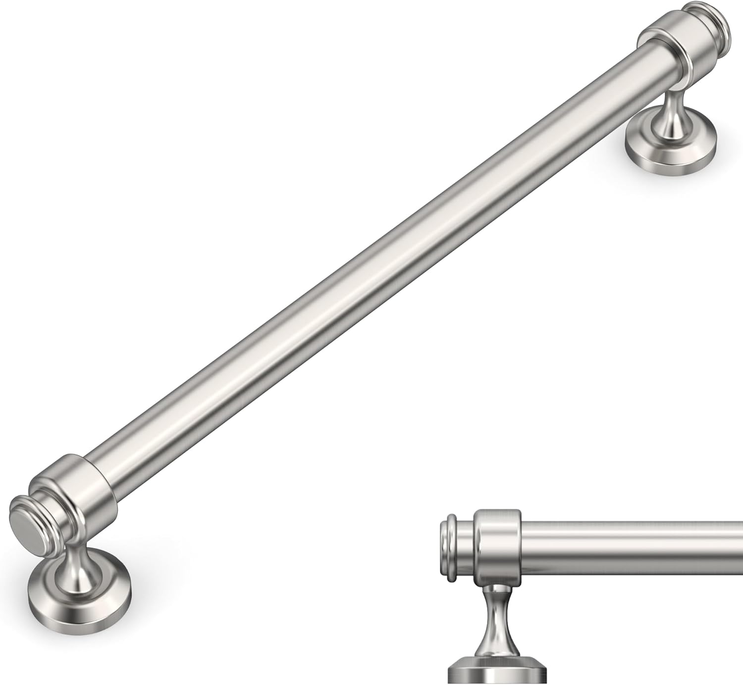 Amerdeco 10 Pack Brushed Satin Nickel Cabinet Pulls for Home