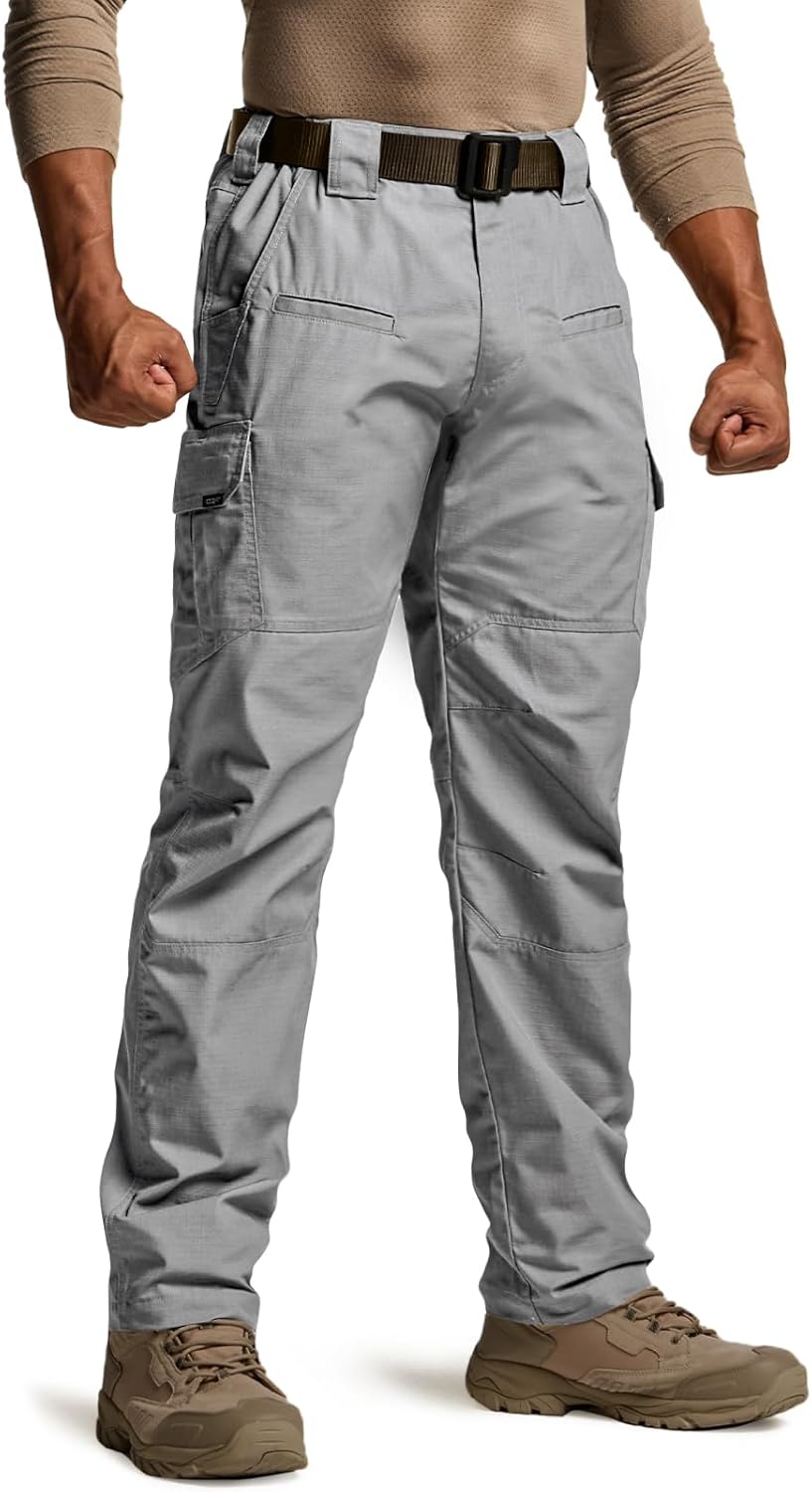 CQR Men's Tactical Pants - Lightweight Water Resistant Cargo Pants