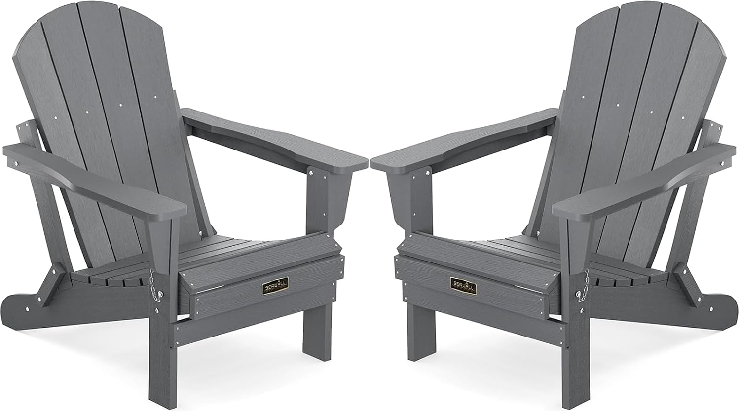 Folding Adirondack Chair Set of 2 for Patio Garden Outdoors