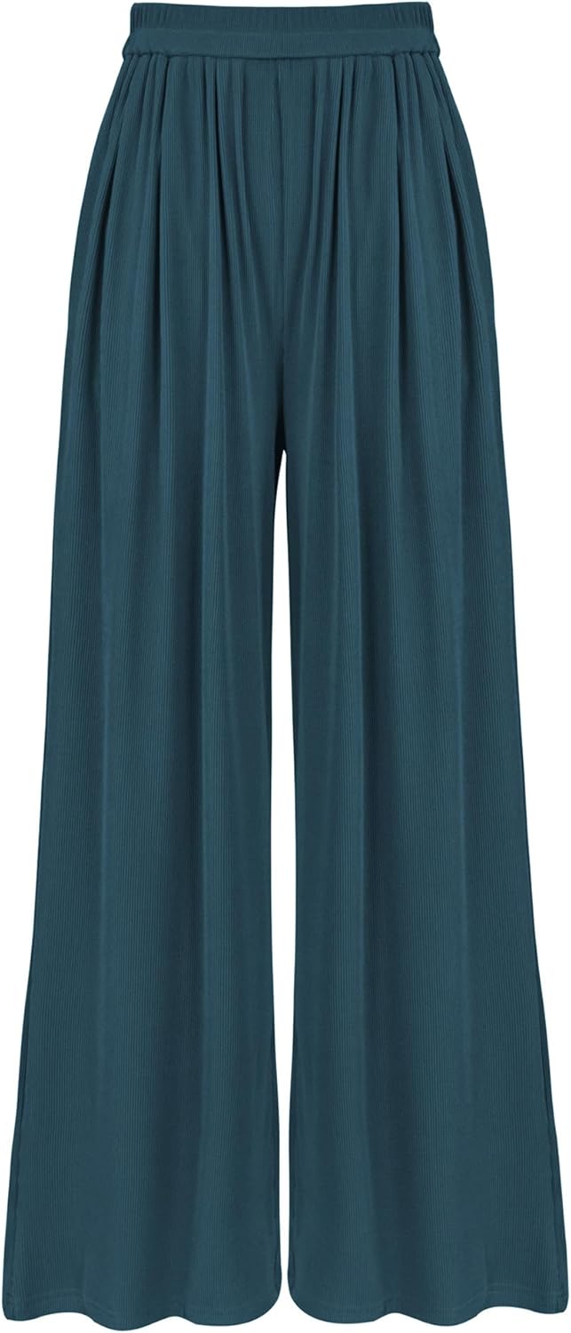 BTFBM Womens Casual Wide Leg Pants for Summer and Fall Wear