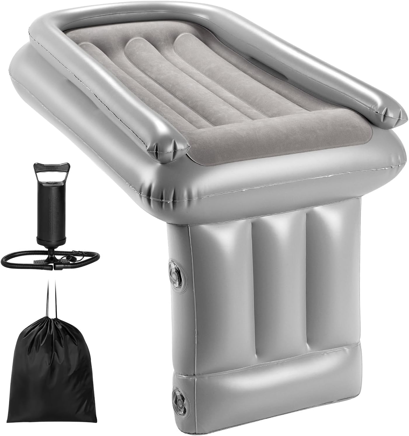 Silver Gray Inflatable Toddler Airplane Bed