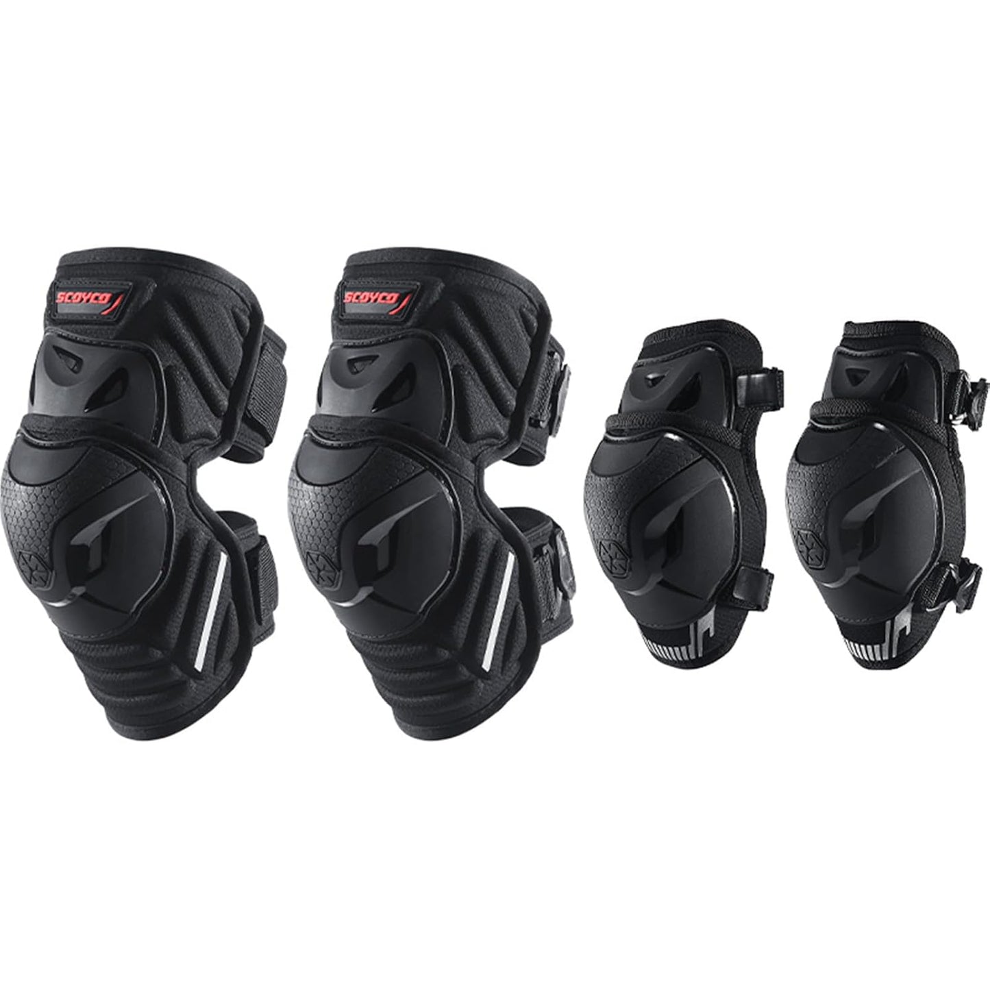 Scoyco Motocycle Knee Guards - CE Level 1 Adjustable Armor