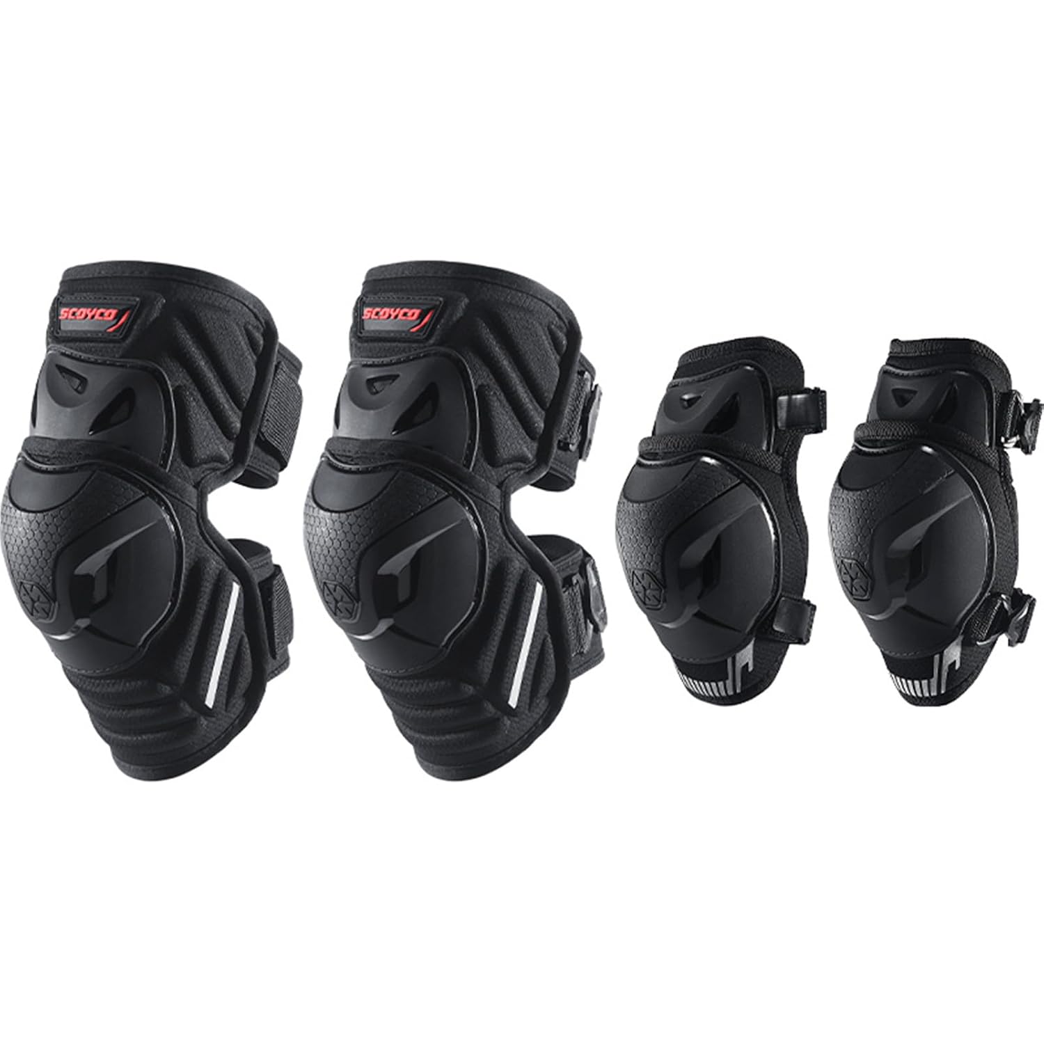 Scoyco Motocycle Knee Guards - CE Level 1 Adjustable Armor